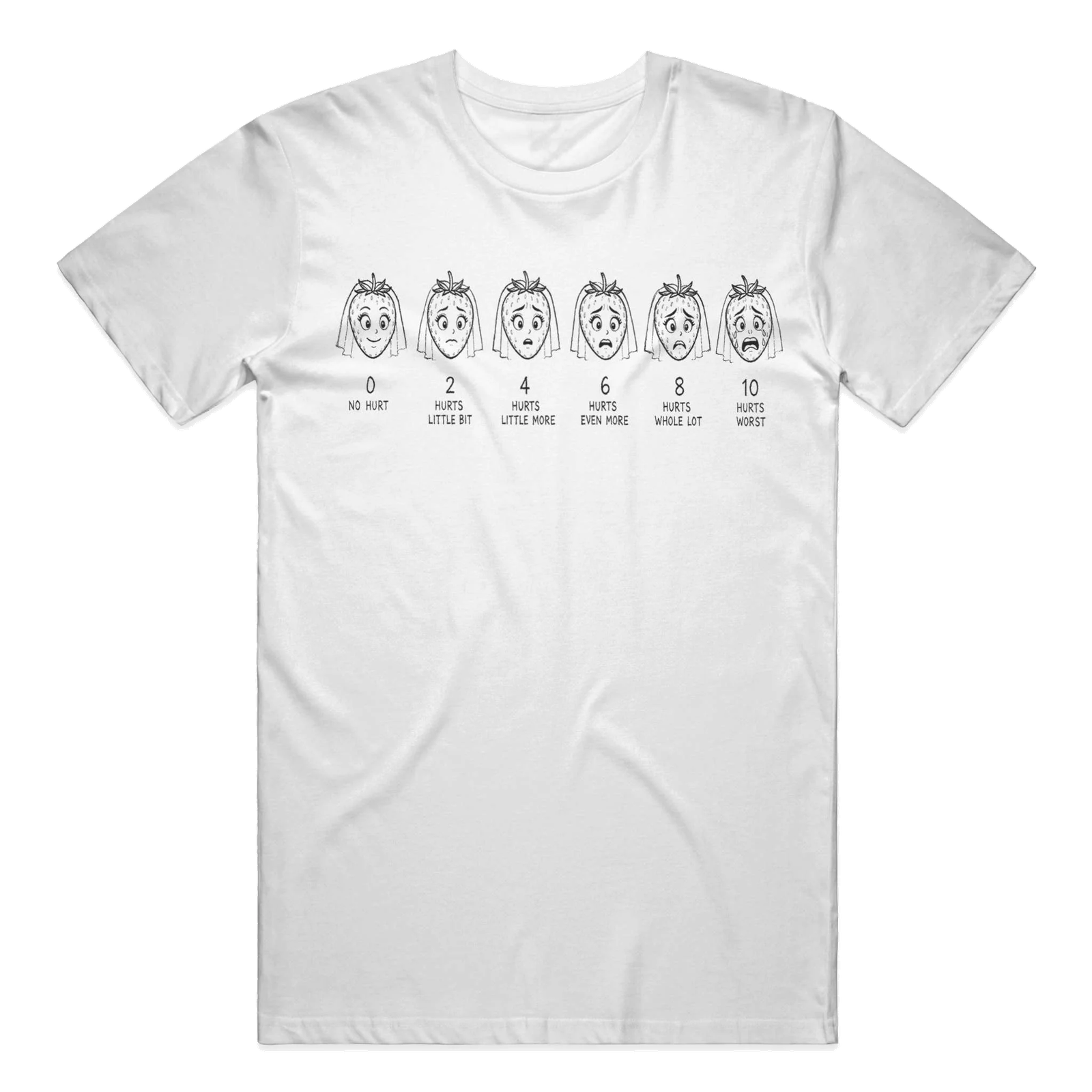 Wong Baker Strawberries white heavyweight T-shirt